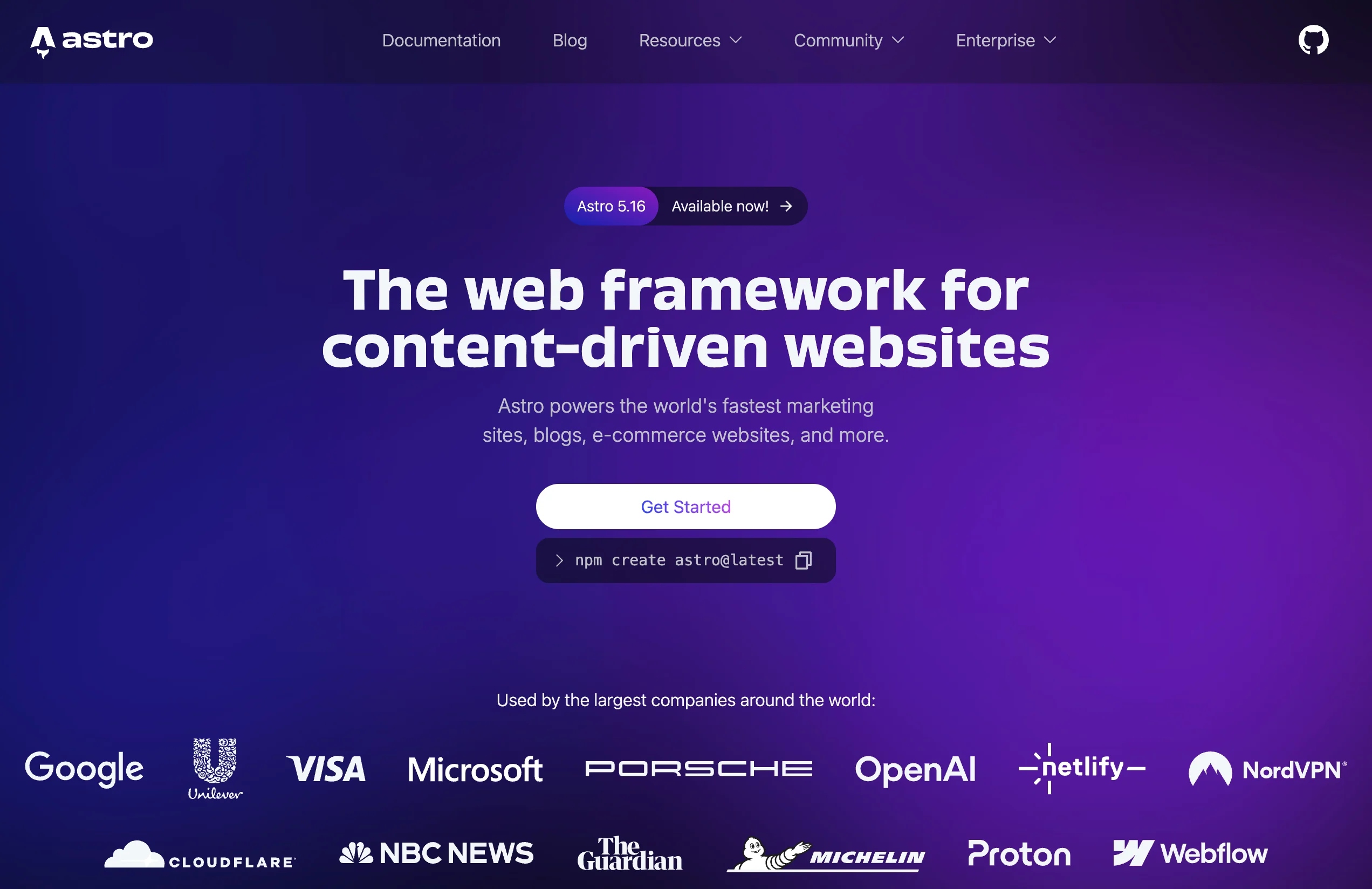 astro website