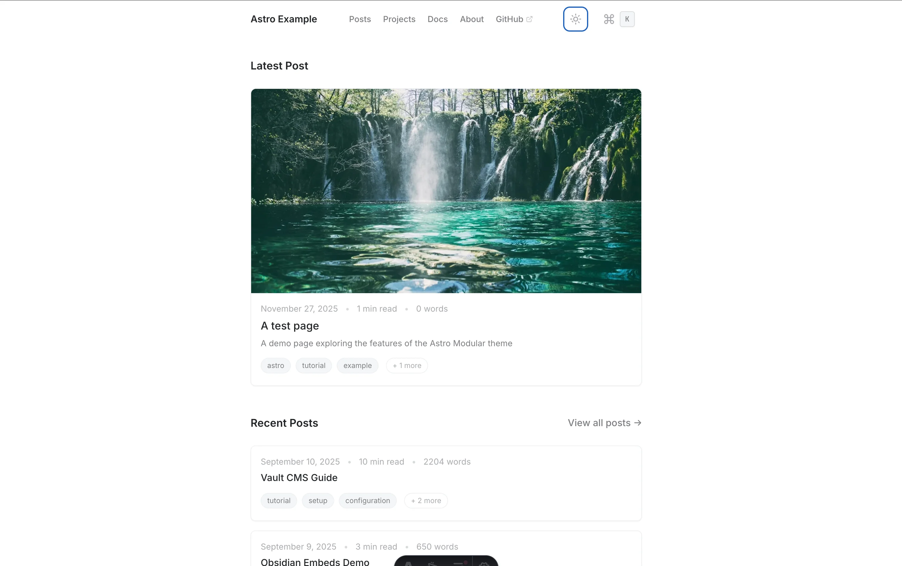 The new page published on the website